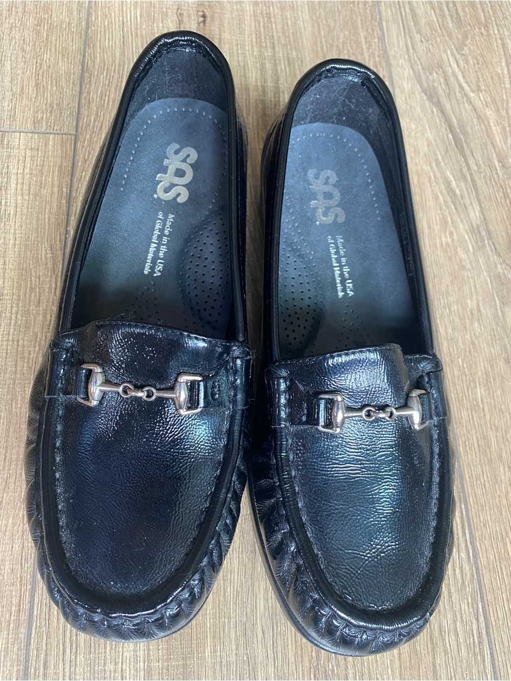 San Antonio Shoes Black Leather Loafers